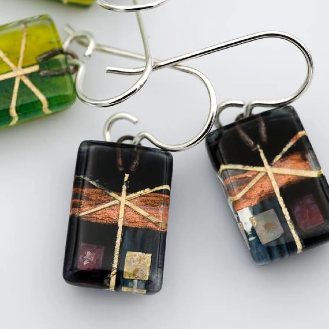 Momo. Earrings. Black Dragonfly Drops.