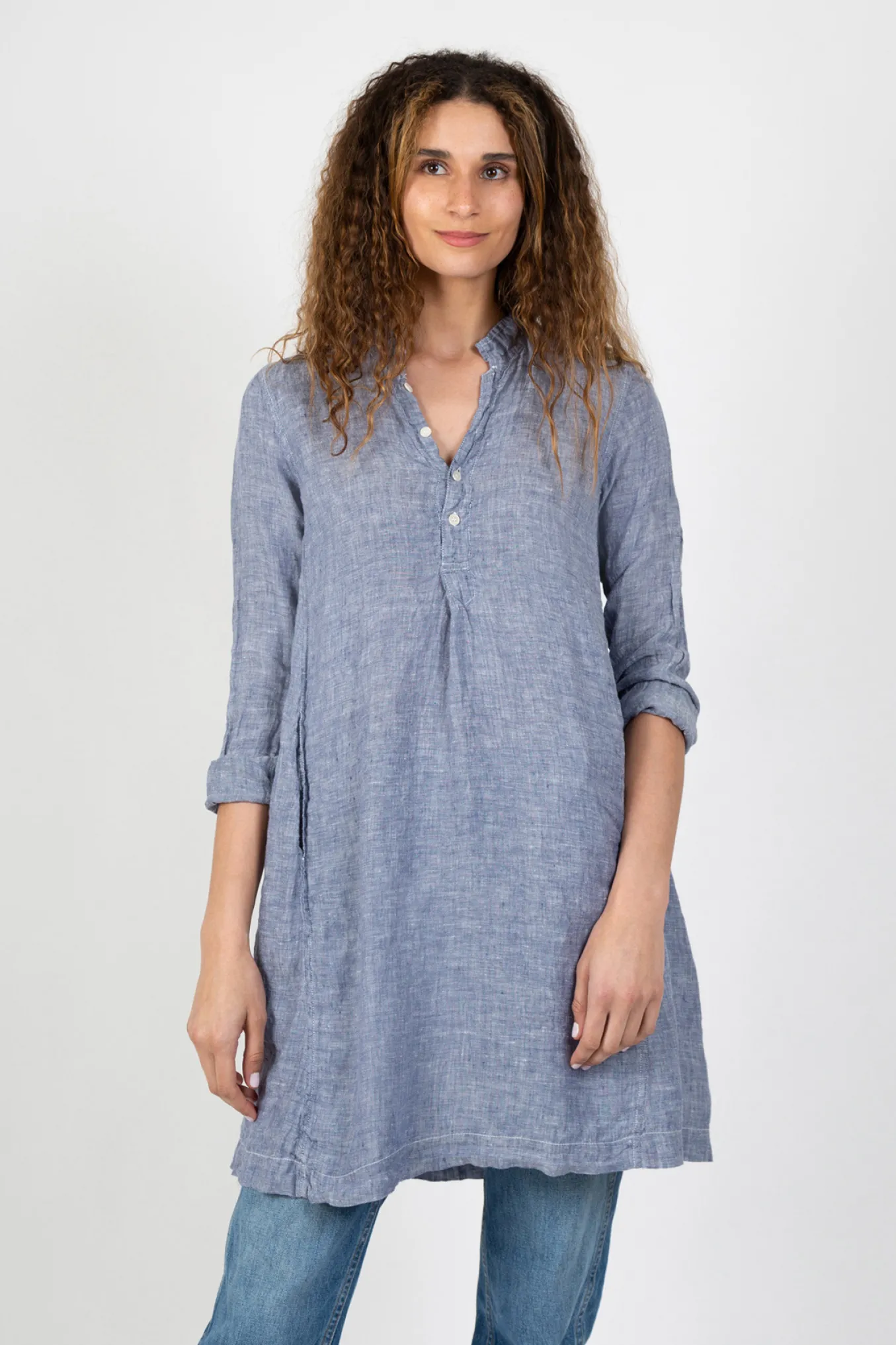 Cp Shades. Jasmine Tunic. Blue Chambrey.
