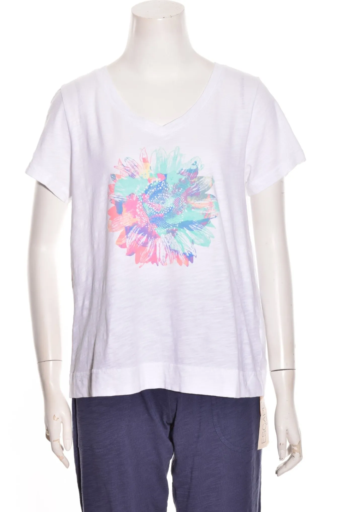 Escape By Habitat. Tye Dye Sun V-Neck Tee.
